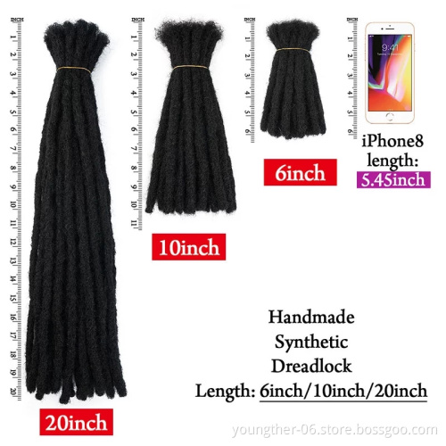 Dreadlocks Extensions 100% Natural Handmade Crochet Braid Locs Twist Afro Kinky Human Hair  For Sale  Dreadlocks Braids